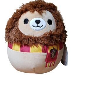 Squishmallows‎ Harry Potter Gryffindor Lion Plush Stuffy Tan Red Gold Scarf New